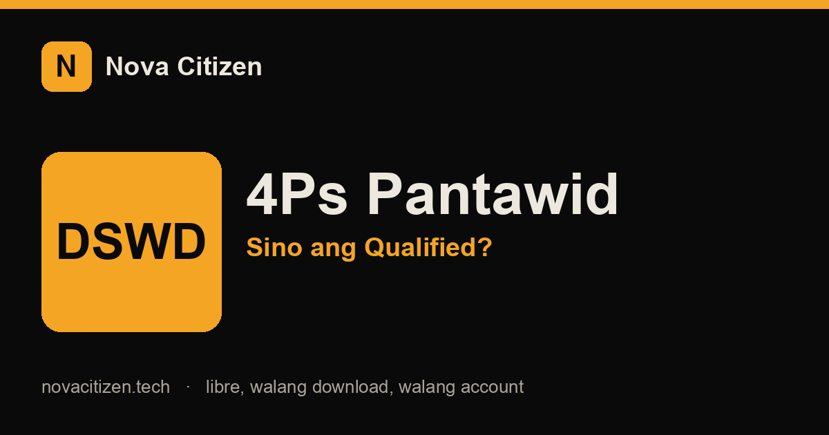 4Ps Pantawid hero (Nova Citizen)