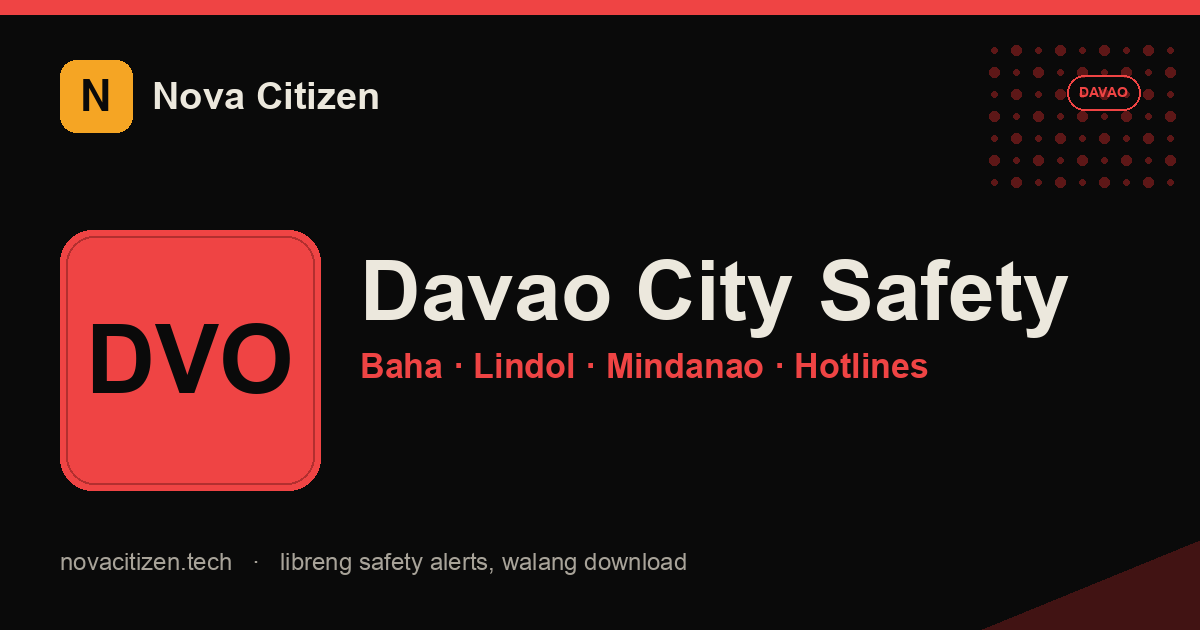 Davao City flood + earthquake safety hero (Nova Citizen)