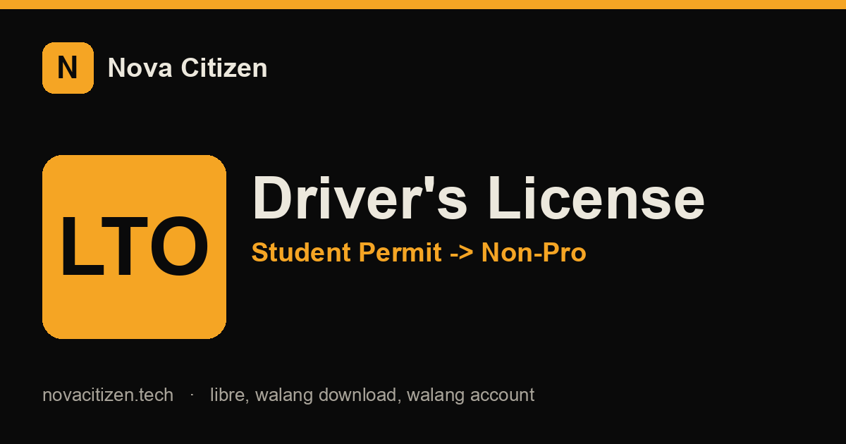 Driver's License hero (Nova Citizen)