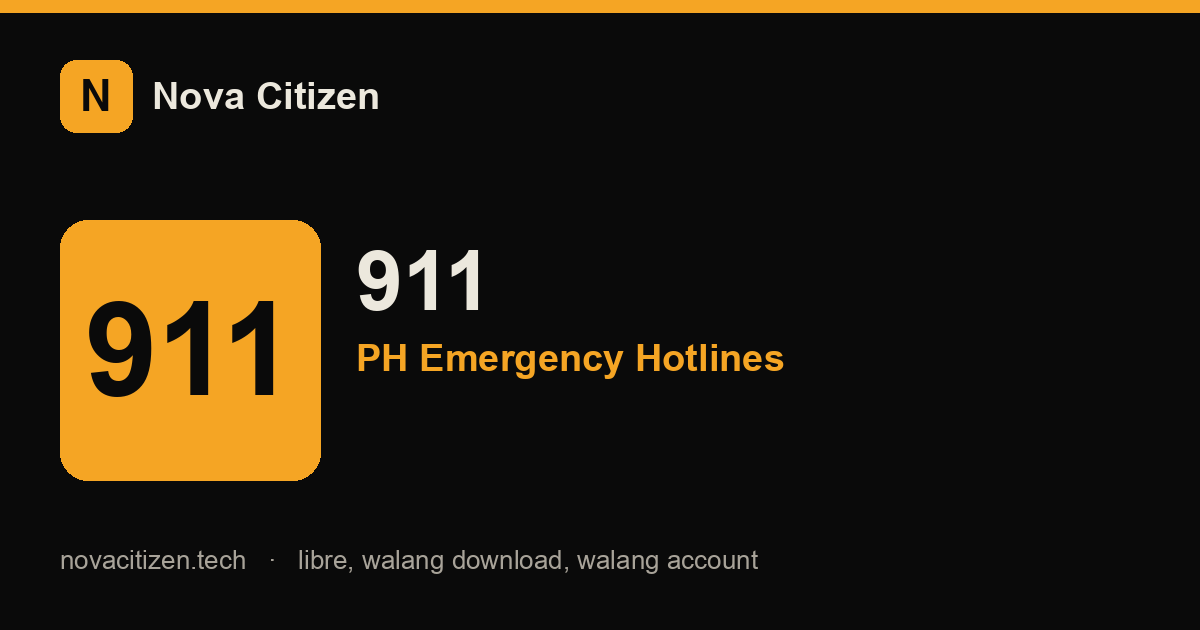Emergency Hotlines PH hero (Nova Citizen)