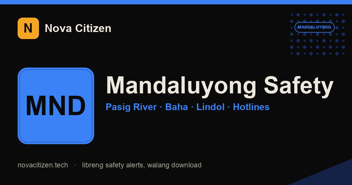 Mandaluyong flood + earthquake safety — Pasig River + West Valley Fault (Nova Citizen)