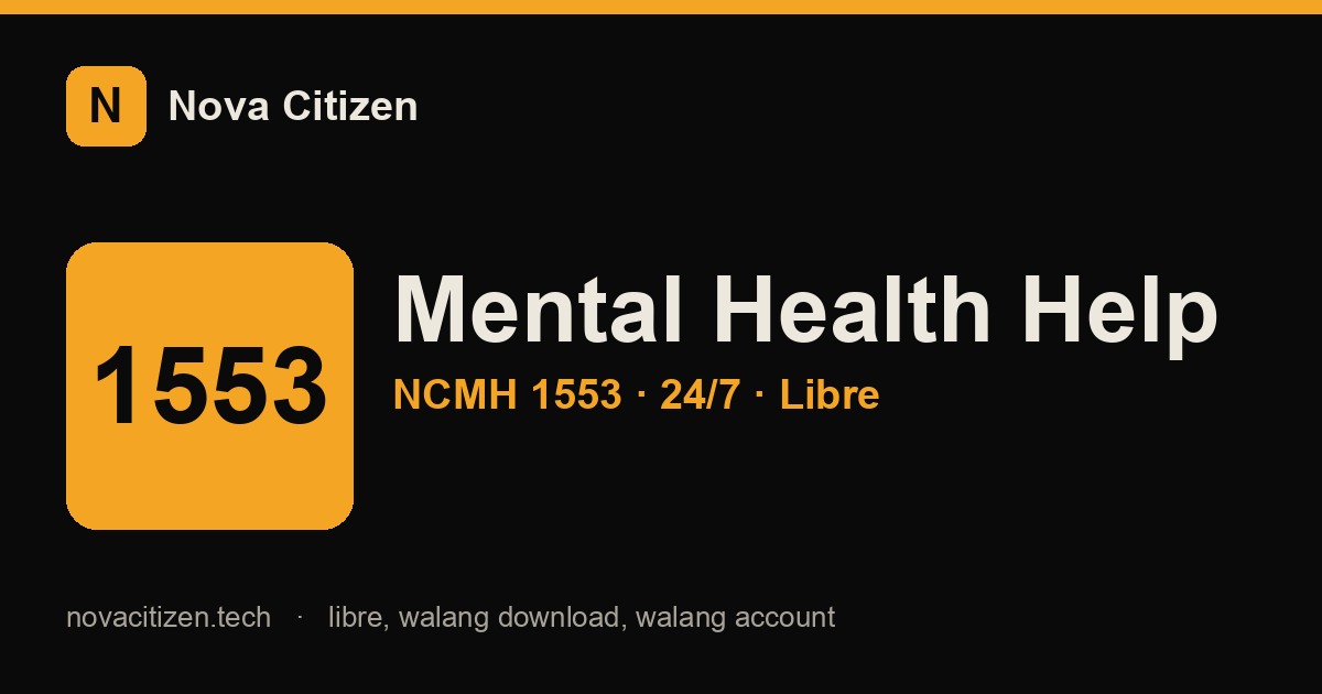 Mental Health Crisis Hotline 1553 (Nova Citizen)