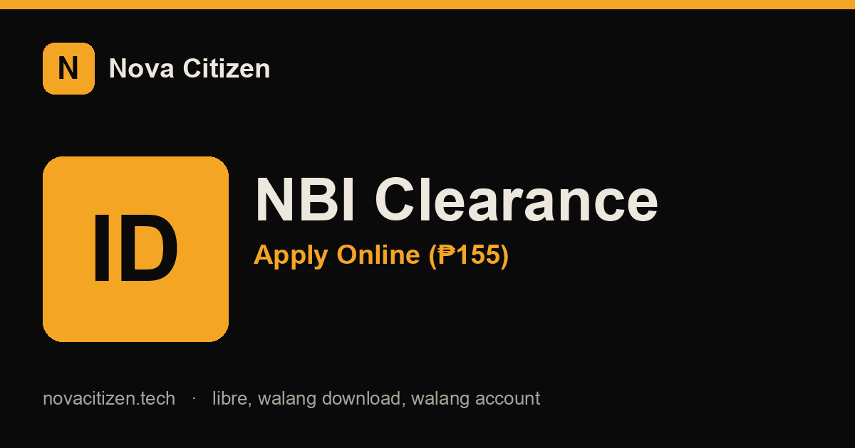 NBI Clearance hero (Nova Citizen)