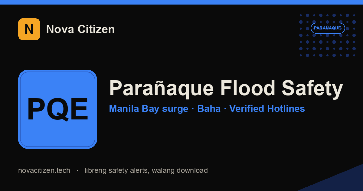 Parañaque flood safety — Manila Bay storm surge and Parañaque River (Nova Citizen)