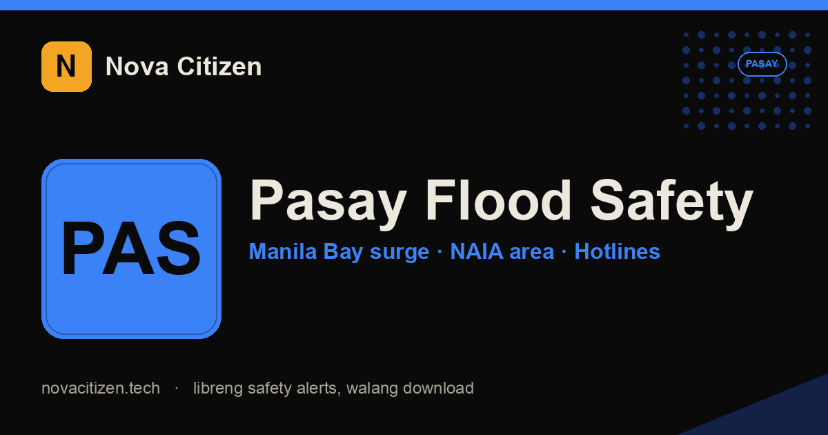 Pasay flood safety — Manila Bay storm surge levels (Nova Citizen)