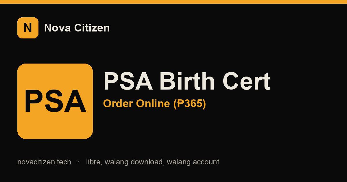 PSA Birth Certificate online hero (Nova Citizen)