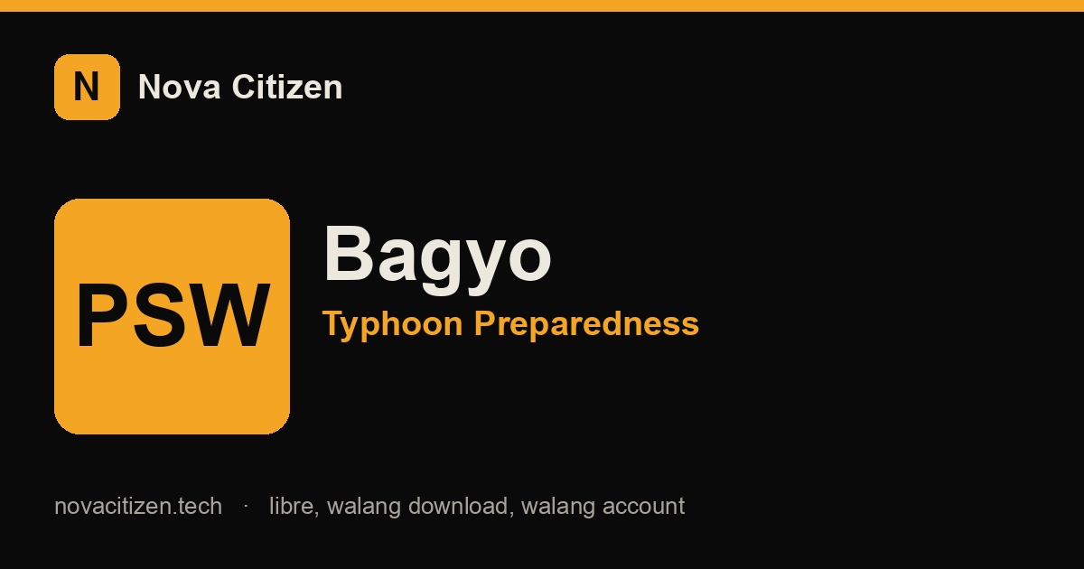 Bagyo: typhoon-preparedness hero (Nova Citizen)